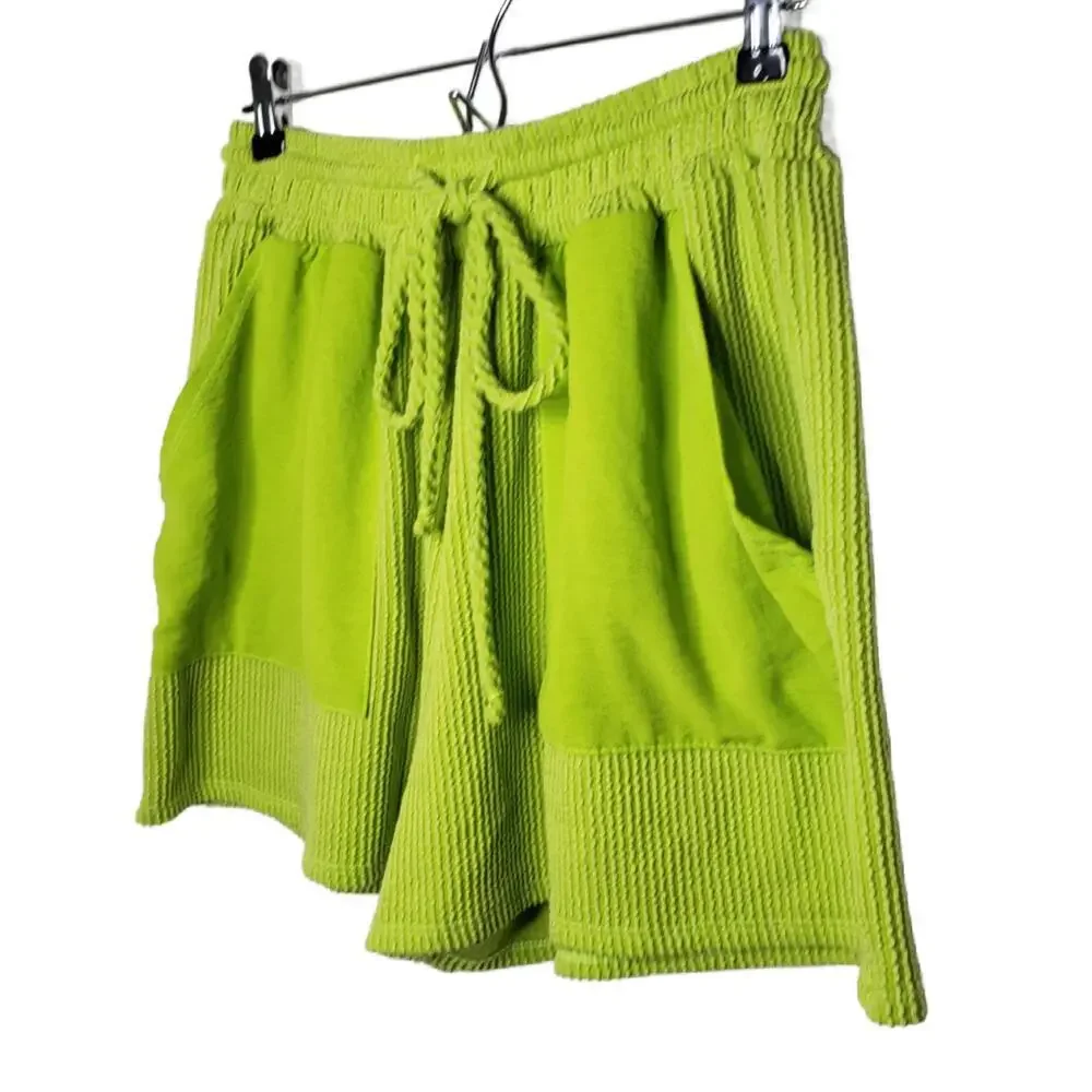 BLAKELEY Women's Sz 1x Brentley Ribbed Lounge Short Green (1783) - Picture 3 of 5